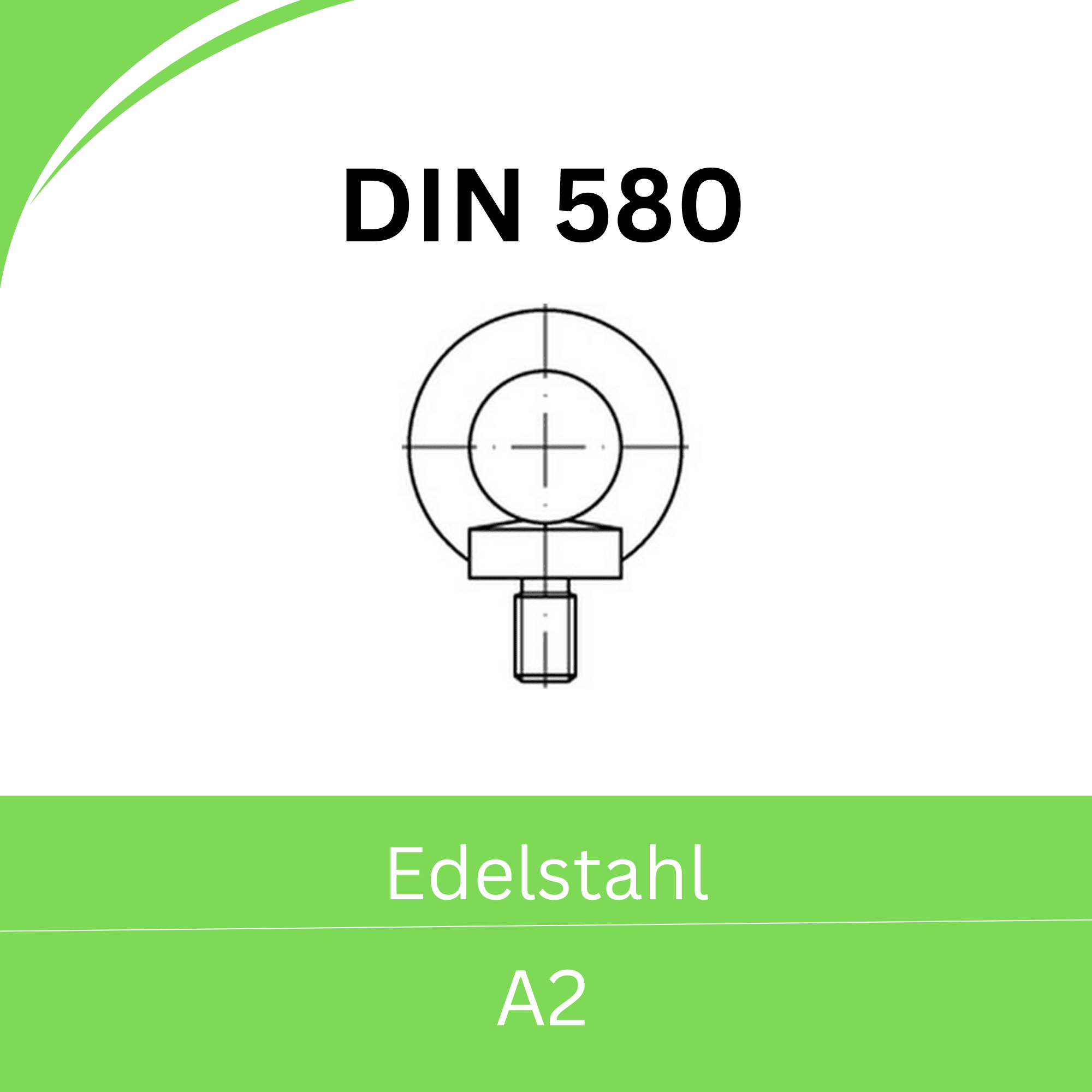 Bild für Kategorie ➤ Kategorie: DIN 580 Edelstahl (A2) 